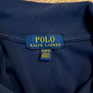 Kids size 10-12 Polo Ralph Lauren quarter zippe long sleeve fleece jacket